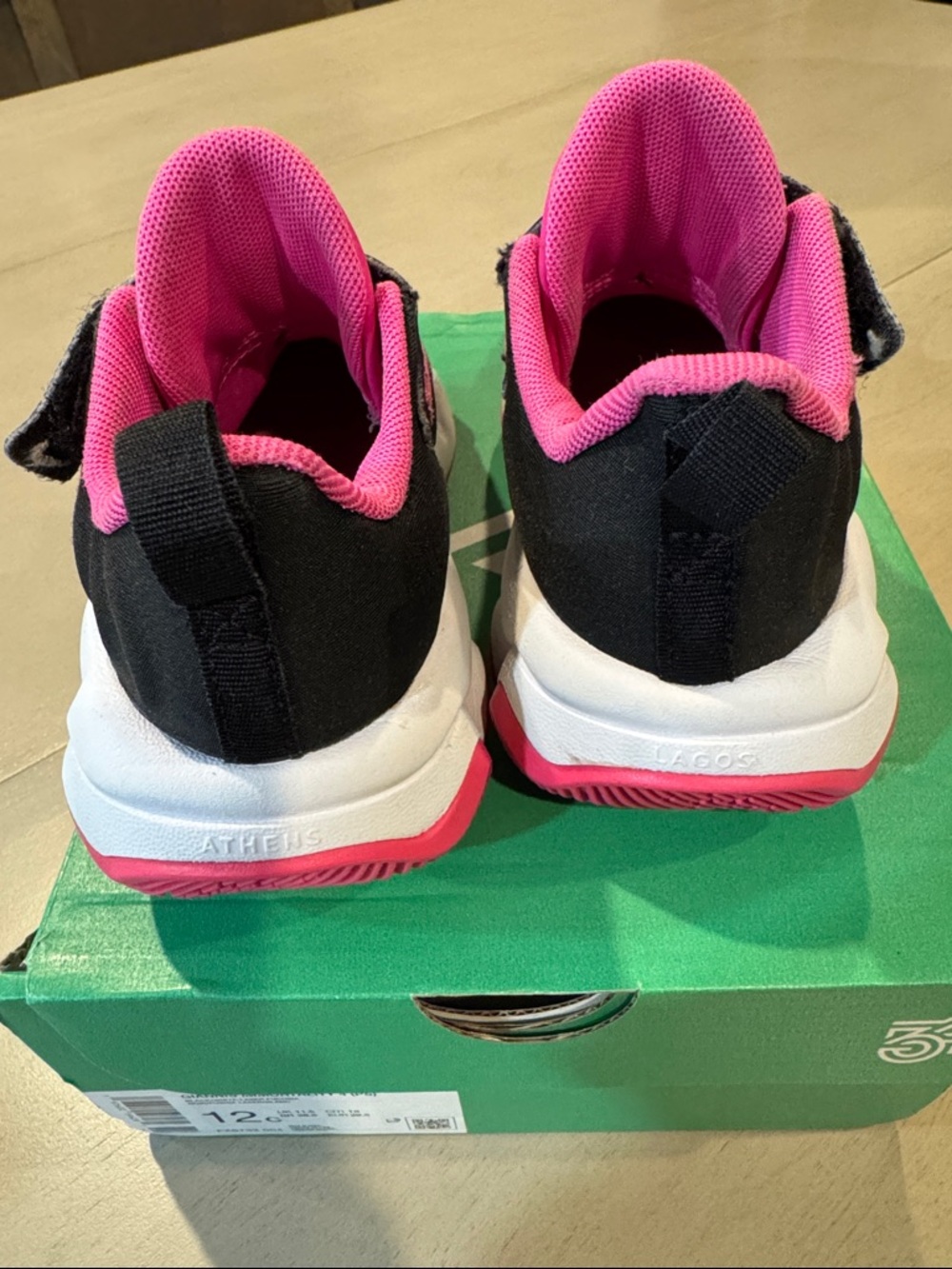 Giannis Nike Kids Black Pink Athletic Sneakers size 12c - Picture 4 of 10